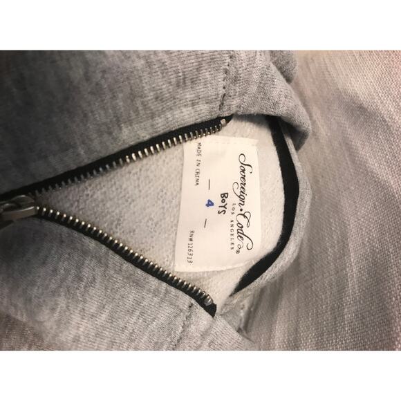 SOVEREIGN CODE Kids' King Check Hooded Jacket In Heather Gray 4 Hoodie - Picture 2 of 5